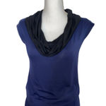 Athleta  Cowl Neck Jersey Stretch Knit Hooded Mini Athletic Activewear Dress, XS Photo 1