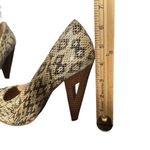 Modern Vintage Chunky High Heels‎ Womens 37.5 Snake Embossed Studs Leather Black Size 7 Photo 11