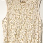 Free People  Vintage Size Large Cream Lace Mini Dress Without Slip Photo 2