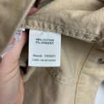 L.L. Bean Womens Tan Denim Jacket Size Large Khaki Button Front Casual Photo 6