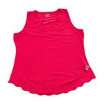 JoFit Red Sleeveless Scalloped Neck/trim Golf Tennis Shirt‎ Top Large Size 12 Photo 0
