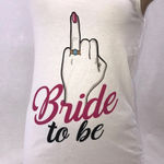 Spencer’s Size Medium Bride To Be Racer Tank Top . New Without Tags White Photo 1