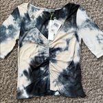 Good Luck Gem  Tie-Dye V-Neck Top Photo 2