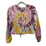 Victoria's Secret PINK Fleece Cropped Cinched Tie Dye Campus Hoodie XS Photo 3