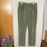 Reformation  Cynthia High Rise Button Fly Straight Corduroy Pants in Moss Size 28 Photo 1