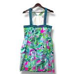 Lilly Pulitzer NWT Vena Halter Shift Dress 12 Beaded Tropical Print Pink Green Photo 1