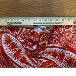 J. Crew Pants Women's City Fit Stretch Boho Orange White Paisley Cropped Size 10 Photo 3