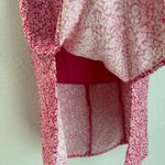 Anthropologie Mila Button Front Hot Pink Floral Midi Slit Pencil Skirt Size 8 Photo 6