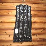 Mac Duggal  Black Sleeveless High Neck Embroidered Mini Dress Photo 8