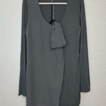 NWT European Culture Gray Stretch Scoop Neck Long Sleeves Tee Size XXL Photo 0