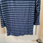 Joe Fresh  Blue Striped 3/4 Sleeve Blouse size M Photo 5