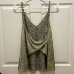 Audrey 3+1 Gold Metallic V Neck Spaghetti Strap Top Photo 1