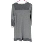 Faherty  Womens Knitted Crew Neck‎ Long Sleeve Cotton Jersey Dress Gray Size XS Photo 2