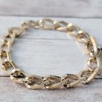 Gold Tone Chain Link Bracelet 7.5" Photo 4