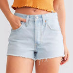 Levi's Levi’s 501 Button Fly Denim High Rise Cut Off Blue Jean Shorts Casual Western 25 Photo 0