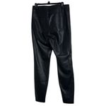 ZARA Black Faux Leather Tapered Ankle Zip Hi Waisted Leggings Pants size XL Photo 1