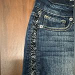 American Eagle  Denim Leather Detail Shorts Photo 8
