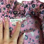 Roller Rabbit Cluny Brita Wrap Top Women S Pink Floral Ruffle V Neck Puff Sleeve Photo 10