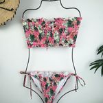 Lost + Wander  Meet me in Bali Strapless Top & Smocked Bottom Bikini Set Small Photo 0