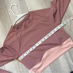 Noireblanc Workout Top crewneck long sleeve cropped womens Pink (medium) gym Photo 1