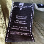 7 For All Mankind  size 28 distressed military green pants Photo 1