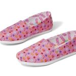 Toms Nwt  limited edition candyland confections print shoes flats pink sz w7 Photo 0