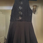 Selfie Leslie  Black Lace Party Romper Sleeveless Fit & Flare‎ Mini S Photo 0