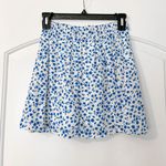 Francesca's Blue Print Skirt Photo 2