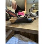 Birkenstock Arizona Soft Footbed Leather Black Sandals Men's 10-10.5 Regular Photo 1