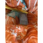 Aerie Crop Top Size Medium Floral Orange & Pink 100% Cotton On or Off Shoulder Photo 10