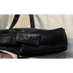 Vintage PERLINA New York‎ Black Genuine Leather Sling Crossbody Bag EUC Photo 8