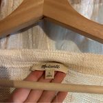 Madewell Basket-Weave Stitch Long-Sleeve Sweater Tee Cardigan Boho Cream NWT L Photo 2