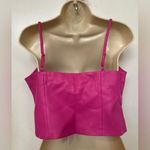 WAYF faux leather cami top Hot pink Size M. NWT Photo 5