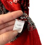 Bethany Mota  snowflake red black white knit cardigan sweater classic vintage Photo 4