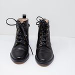 Stuart Weitzman  Ryder Genuine Leather Lace Up Combat Moto Booties Shoes Black 7 Photo 1