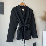 Tuckernuck  Black Gracie Wrap Belted Patch Pocket Blazer Jacket‎ Size XXXL NWT Photo 2