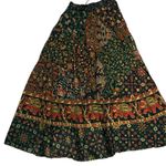 Women’s Colorful Elephant Cotton Jaipuri Sanganeri Print Maxi Skirt One Size Orange Size undefined Photo 1