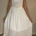 Free People New Romantics collection dainty lace halter tie white dress S Photo 1
