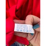 Vanity Fair red blue fleece velvet color block long bathrobe house coat SMALLa Photo 7