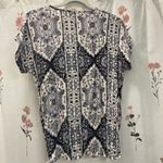 VICI  Blue & White Patterned Blouse Photo 1
