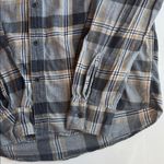 American Eagle  Outfitters Black and Gray Boyfriend Super Soft Plaid Shirt Size M Photo 9