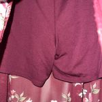 Torrid  0 burgundy maxi chiffon high waisted skirt shorts underlay stretch waist Photo 2