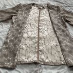 Chico's Chico’s Collection Snake Animal Print Gold Open Front Cardigan, size 1 or M Photo 4