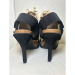 Pedro Garcia Black Suede Heels 39 Hook & Loop Sling Photo 8
