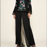 Tadashi Shoji Black Seaton Chiffon Panel Pant Photo 1