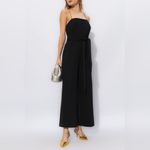Kate Spade  Rhinestone Embellished Wide-leg  Jumpsuit Black Size 00 Photo 3