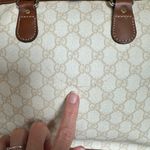 Gucci Cream and Brown Tote Bag with Signature GG Monogram Photo 3