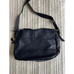 Akua Blue Black Pebble Faux Leather Laser Cut Fringe Flap Shoulder Bag Purse Photo 2