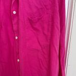 Old Navy NWOT Womens Linen Blend Boyfriend Shirt, Pink, Small Photo 4