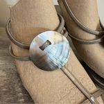 Maripé Maripe Leather Heels Shoes Mother of Pearl Abalone Shell Detail Women’s Size 9 Photo 2